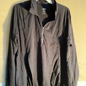Old Navy black quarter zip athletic top Sz XL